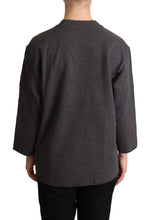 Load image into Gallery viewer, Dolce &amp; Gabbana Chic Gray Embroidered Cotton Sweater
