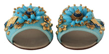 Load image into Gallery viewer, Dolce &amp; Gabbana Exquisite Crystal-Embellished Exotic Leather Sandals
