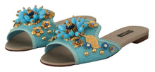 Load image into Gallery viewer, Dolce &amp; Gabbana Exquisite Crystal-Embellished Exotic Leather Sandals
