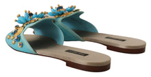 Load image into Gallery viewer, Dolce &amp; Gabbana Exquisite Crystal-Embellished Exotic Leather Sandals
