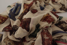 Load image into Gallery viewer, Dolce &amp; Gabbana Multicolor Modal-Silk Blend Shawl Wrap Scarf
