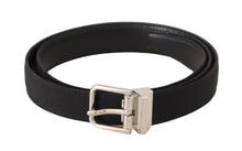 Load image into Gallery viewer, Dolce &amp; Gabbana Elegant Black Canvas and Leather Belt
