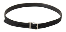 Load image into Gallery viewer, Dolce &amp; Gabbana Elegant Black Canvas and Leather Belt
