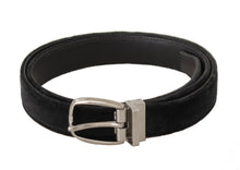 Load image into Gallery viewer, Dolce &amp; Gabbana Elegant Velvet Designer Belt with Logo Engraved Buckle
