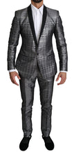 Load image into Gallery viewer, Dolce &amp; Gabbana Elegant Silver Patterned Men&#39;s Suit
