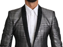 Load image into Gallery viewer, Dolce &amp; Gabbana Elegant Silver Patterned Men&#39;s Suit
