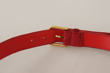 Load image into Gallery viewer, Dolce &amp; Gabbana Elegant Red Suede Designer Belt
