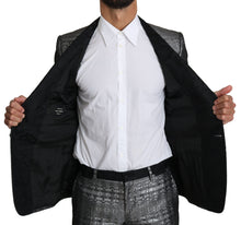 Load image into Gallery viewer, Dolce &amp; Gabbana Elegant Silver Patterned Men&#39;s Suit
