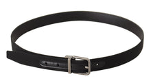 Load image into Gallery viewer, Dolce &amp; Gabbana Elegant Black Leather Belt with Metal Buckle
