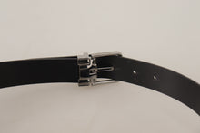 Load image into Gallery viewer, Dolce &amp; Gabbana Elegant Black Leather Belt with Metal Buckle
