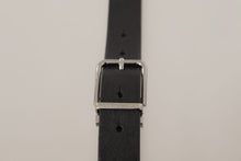 Load image into Gallery viewer, Dolce &amp; Gabbana Elegant Black Leather Belt with Metal Buckle
