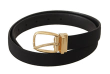 Load image into Gallery viewer, Dolce &amp; Gabbana Elegant Black Leather Belt
