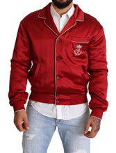 Load image into Gallery viewer, Dolce &amp; Gabbana Sumptuous Silk Red Bomber Jacket
