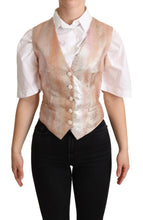 Load image into Gallery viewer, Dolce &amp; Gabbana Elegant Pink Metallic Sheen Waistcoat
