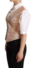 Load image into Gallery viewer, Dolce &amp; Gabbana Elegant Pink Metallic Sheen Waistcoat
