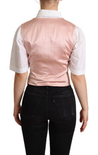 Load image into Gallery viewer, Dolce &amp; Gabbana Elegant Pink Metallic Sheen Waistcoat
