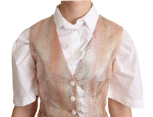 Load image into Gallery viewer, Dolce &amp; Gabbana Elegant Pink Metallic Sheen Waistcoat
