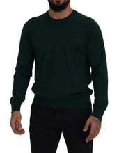 Load image into Gallery viewer, Dolce &amp; Gabbana Elegant Green Crewneck Cashmere Sweater
