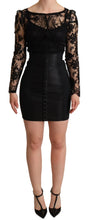 Load image into Gallery viewer, Dolce &amp; Gabbana Elegant Black Lace Mini-Dress Delight
