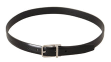 Load image into Gallery viewer, Dolce &amp; Gabbana Elegant Black Leather Belt with Metal Buckle
