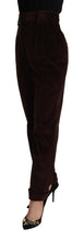 Load image into Gallery viewer, Dolce &amp; Gabbana Elegant Bordeaux High-Waisted Corduroy Pants
