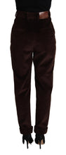Load image into Gallery viewer, Dolce &amp; Gabbana Elegant Bordeaux High-Waisted Corduroy Pants
