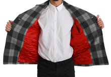 Load image into Gallery viewer, Dolce &amp; Gabbana Elegant Gray Check Double Breasted Coat
