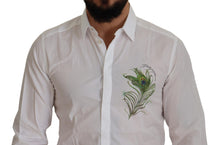 Load image into Gallery viewer, Dolce &amp; Gabbana Elegant White Peacock Feather Dress Shirt
