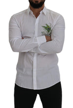 Load image into Gallery viewer, Dolce &amp; Gabbana Elegant White Peacock Feather Dress Shirt
