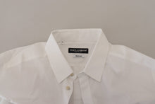 Load image into Gallery viewer, Dolce &amp; Gabbana Elegant White Peacock Feather Dress Shirt
