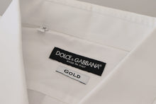 Load image into Gallery viewer, Dolce &amp; Gabbana Elegant White Peacock Feather Dress Shirt
