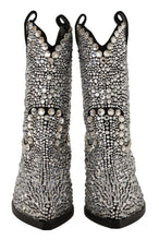 Load image into Gallery viewer, Dolce &amp; Gabbana Crystal-Embellished Black Suede Boots
