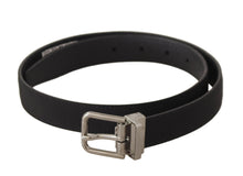 Load image into Gallery viewer, Dolce &amp; Gabbana Elegant Black Canvas &amp; Leather Belt
