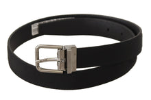 Load image into Gallery viewer, Dolce &amp; Gabbana Elegant Black Canvas &amp; Leather Belt
