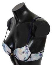 Load image into Gallery viewer, Roberto Cavalli Elegant Push-Up Bra in Blue Print
