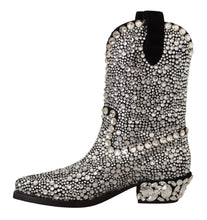 Load image into Gallery viewer, Dolce &amp; Gabbana Crystal-Embellished Black Suede Boots
