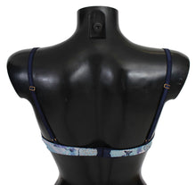 Load image into Gallery viewer, Roberto Cavalli Elegant Push-Up Bra in Blue Print
