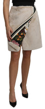 Load image into Gallery viewer, Dolce &amp; Gabbana Beige High Waist A-Line Mini Skirt
