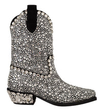 Load image into Gallery viewer, Dolce &amp; Gabbana Crystal-Embellished Black Suede Boots
