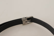 Load image into Gallery viewer, Dolce &amp; Gabbana Elegant Black Canvas &amp; Leather Belt
