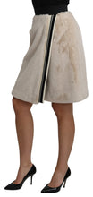 Load image into Gallery viewer, Dolce &amp; Gabbana Beige High Waist A-Line Mini Skirt
