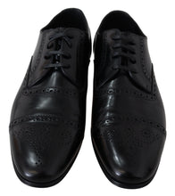 Load image into Gallery viewer, Dolce &amp; Gabbana Elegant Black Leather Formal Derby Shoes
