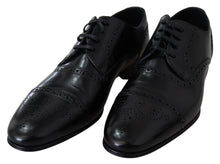 Load image into Gallery viewer, Dolce &amp; Gabbana Elegant Black Leather Formal Derby Shoes
