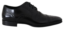 Load image into Gallery viewer, Dolce &amp; Gabbana Elegant Black Leather Formal Derby Shoes
