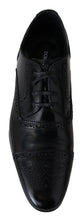 Load image into Gallery viewer, Dolce &amp; Gabbana Elegant Black Leather Formal Derby Shoes
