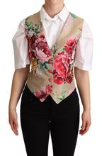 Load image into Gallery viewer, Dolce &amp; Gabbana Elegant Floral Beige Sleeveless Vest
