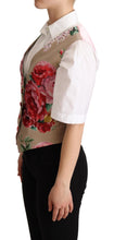 Load image into Gallery viewer, Dolce &amp; Gabbana Elegant Floral Beige Sleeveless Vest
