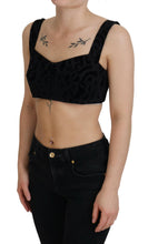 Load image into Gallery viewer, Dolce &amp; Gabbana Elegant Black Cotton Blend Bustier Corset Top
