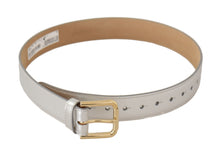 Load image into Gallery viewer, Dolce &amp; Gabbana Engraved Silver-Toned Leather Belt
