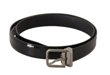 Load image into Gallery viewer, Dolce &amp; Gabbana Elegant Black Leather Belt with Metal Buckle
